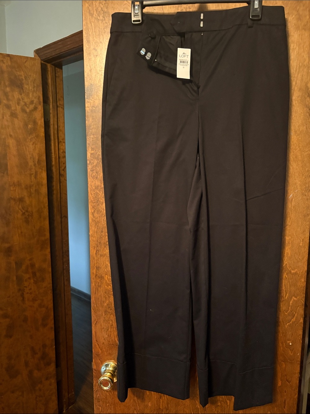 LOFT Women's Black Straight-Leg Dress Pants